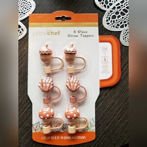 Prime Chef Acorn & Mushroom Straw Toppers NWT